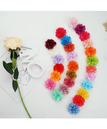 40 Colors Chiffon Flower Hair Bows for Girls - Mini 2.5 Hair Clips for Toddlers to Teens - Buy Online on GoSupps.com