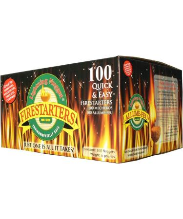 Lightning Nuggets N100SEB Fire Starter Box - 100 Tan Brown Nuggets, Super Economy Pack - Buy Online on GoSupps.com