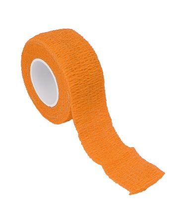 Self Adhesive Bandage Wrap 10 Rolls Self Adhesive Bandage Wrap Compression Prevent Calluses Elastic Fixation Bandage for Stretch Athletic Wrist Ankle 0.98 X 78.74in (Orange)