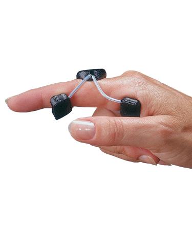 Rolyan Sof-Stretch Extension Splint, Medium, Black, Finger Brace & Knuckle Immobilization Device, Recovery & Rehabilitation Aid for Edema, Joint Extension & Contractures, Support for Injured Fingers Medium Black - 1 Pack
