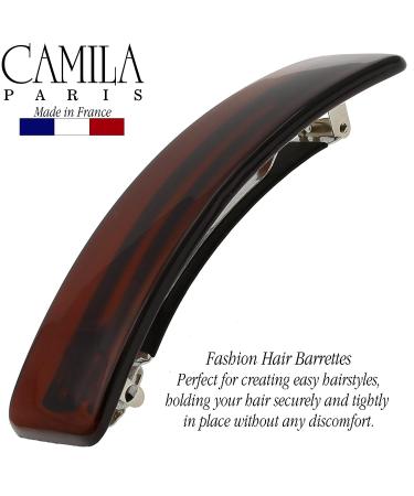 Camila Paris CP1475 French Hair Barrette Clip - No Slip, Durable Styling for Girls & Women | Strong Hold Grip, Rubberized Clasp | Made in France Tortoise Shell - Buy Online on GoSupps.com