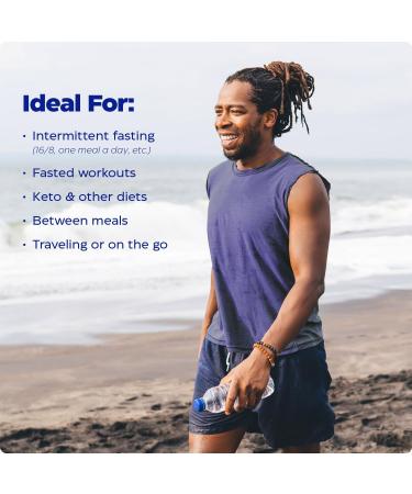 Enzymedica, Fasting Today, Intermittent Fasting Drink Mix with Electrolyte Powder Supplement for Hydration Keto Friendly, Tropical Pineapple Flavor, 24 Servings - Buy Online on GoSupps.com