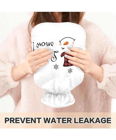 Snowman Let It Snow Hot Water Bottle - 1L Heat Therapy Relief | Cozy Bed Warmer & Cold Pack Cover - Buy Online on GoSupps.com