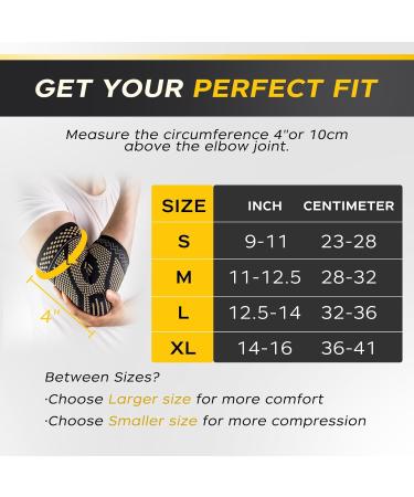 Buy INDEEMAX Copper Elbow Compression Sleeve - Best Tennis Elbow Brace for Pain Relief | Support for Arthritis Tendonitis & Sprains - International Shipping Available - Buy Online on GoSupps.com