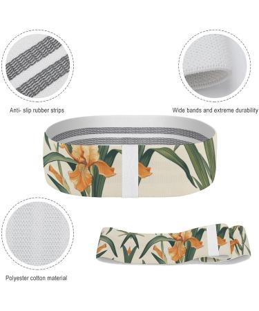 Buy Orange Toned Plant Printed Resistance Bands - Elastic Fabric Fitness Bands for International Shipping - Buy Online on GoSupps.com
