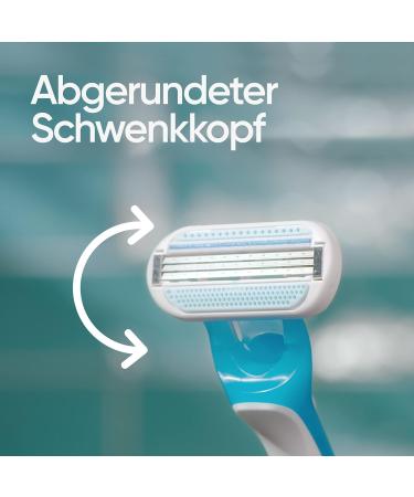 Gillette Venus Oceana Disposable Razors for Women - 3 Comfort Blade Razors with Skin Protection Gel Pillows - Buy Online on GoSupps.com