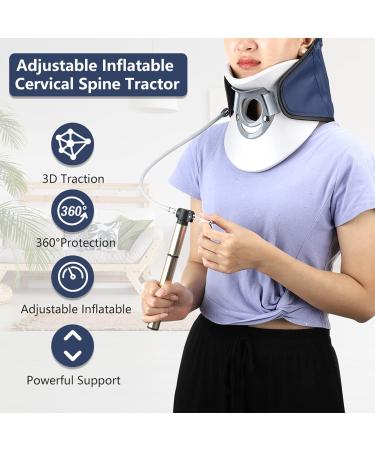 Adjustable Inflatable Cervical Neck Traction Device - Home Use for Neck Alignment & Relaxation - Buy Online on GoSupps.com