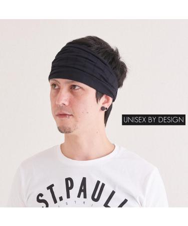 CHARM Cotton Hairband Headband Bandana - Soft Wide Chemo Headband for Men & Women | Japanese White Design - Buy Online on GoSupps.com