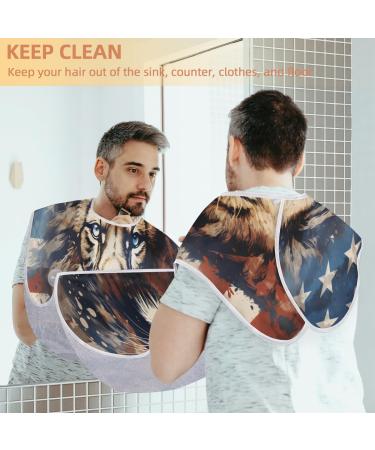 Shop American Flag Lion Beard Bib Apron Best Beard Hair Catcher for Men | Perfect Father's Day & Anniversary Gift - Buy Online on GoSupps.com