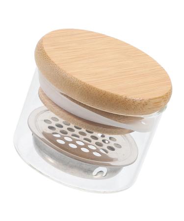 Ipetboom Nail Art Brush Cup Nail Art Tools Glass Nail Tools Manicure Nail Dish with Wooden Lid Nail Liquid Holder Nail Dish Cups Mini Plate Cup Nail Frame Acrylic The Brush Stainless Steel
