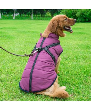 Shop Savlot Winter Dog Jacket - Stylish Cotton Padded Vest with Chest Strap - Perfect for Skiing - Sleeveless Purple Design (LL 1 Pack) - Buy Online on GoSupps.com