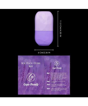 Silicone Face Roller Ice Mold Kit - Cryo Cube Lavender Flowers Cotton Pad for Fine Lines & Pore Reduction | Beauty Skin Care - Buy Online on GoSupps.com