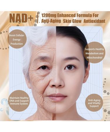 NAD+Advanced Cellular Renewal - 1200mg NAD+Liquid Supplements for Energy & Focus - 10 Vials (1) - Buy Online on GoSupps.com