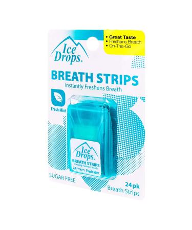 24 Packs Ice Drops Breath Strips - Sugar-Free Fresh Mint Flavor (576 Strips) - Buy Online on GoSupps.com