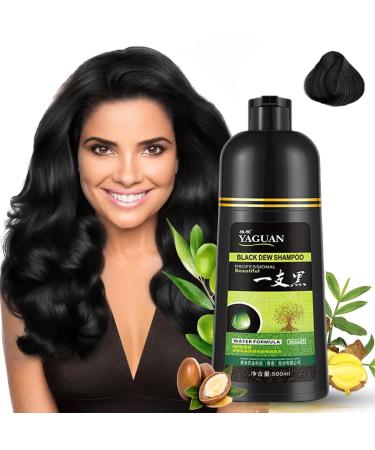 Herbal Shampoo Korea Yaguan Black Hair Shampoo Hair Dye Effective White Hair Turns To Black Instant Black Hair Shampoo for Women Men Lasts 30 Days (2PC- Black)