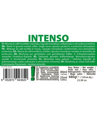 Espresso Note - Intenso - Coffee Pods - Compatible with CAFFITALY* Machines - 100 caps - Buy Online on GoSupps.com