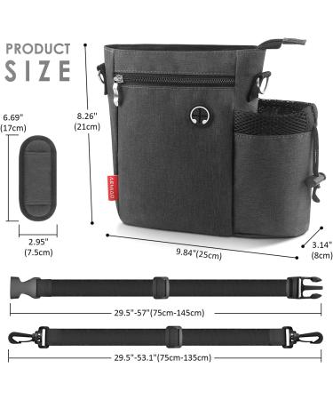 AEMIAO Dog Walking Bag with Bottle Holder & Poo Bags - Large Outdoor Training Treat Pouch for Dogs - Waist & Shoulder Belt - 3 Ways to Wear - Buy Online on GoSupps.com