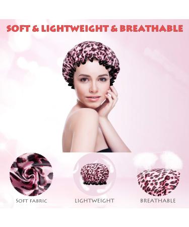 POPCHOSE Large Waterproof Shower Cap for Women - Stylish Satin Hair Bonnet for Long Hair - Buy Online on GoSupps.com