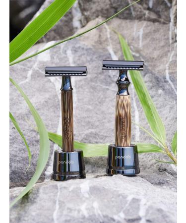 Pandoo Razor Plane with Bamboo Handle | Zero-Waste Safety Razor for Men & Women | Closed Comb Plastic-Free + eBook & 10 Thin Handle Blades - Buy Online on GoSupps.com