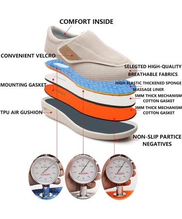 Men's Diabetic Slippers - Comfy Adjustable Orthopedic House Shoes for Arthritis Edema & Plantar Fasciitis - Non-Slip Support for Swollen Feet - Buy Online on GoSupps.com