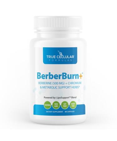 BerberBurn+: Berberine Supplement Magnesium & Chromium Capsules for Daily Wellness & Energy Boost Vitality and Maintain Balance Essential Nutrients for Health 60 Count