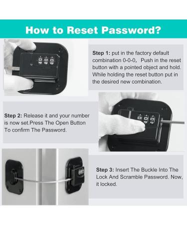 2 Pack Refrigerator Lock - Heavy Duty Combination Fridge Lock Child/Baby Proofing Lock for Cabinets Closets Drawers Window and More Easy Install and Use (Black) - Buy Online on GoSupps.com