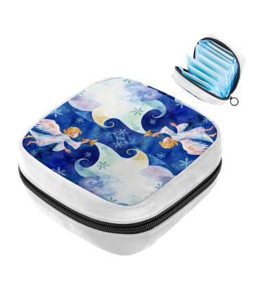 GIAPB Sanitary Napkin Storage Bag Period Bag Tampon Bag Makeup Bag Pad Pouch Abstract Cartoon Art Color131