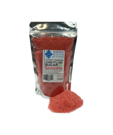 Baking Beauty and Beyond Premium Floss Sugar for Cotton Candy - Cotton Candy Flossing Sugar with Natural Ingredients Perfect for Every Occasion Bulk Floss Sugar 400g - Sangria Flavour