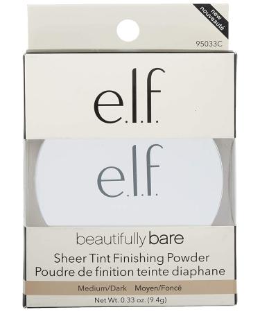 e.l.f. Beautifully Bare Sheer Tint Finishing Powder - Mattifying, Light Coverage, All-Day Wear, MediumDark - 0.33 Oz - Buy Online on GoSupps.com