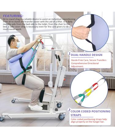 EZ Assistive Sit to Stand Lift Sling Patient Aid Padded and Stand Assist Sling with Back Support for Transferring and Raising 500lbs Safety Working Load (Large) - Buy Online on GoSupps.com