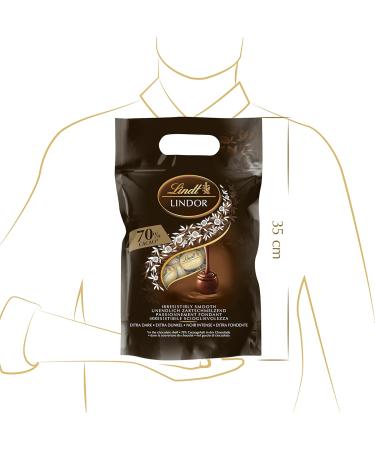 Lindt - Sachet Grand format LINDOR - Chocolat Noir 70% Cacao - C ur Fondant 1Kg (Lot de 2) - Buy Online on GoSupps.com