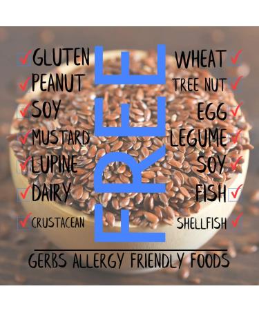 GERBS Raw Brown Flax Seeds 2 LBS - Non-GMO, Keto & Paleo, High Omega-3 & Fiber - Gluten & Peanut Free - Freshly Harvested & Packaged - Buy Online on GoSupps.com