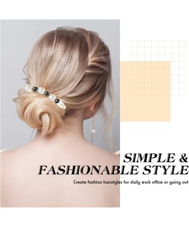 3 Pcs Pearl Banana Hair Barrettes Artificial Pearl Rhinestone Banana Clips Acrylic Banana Hair Clips Elegant Ponytail Hair Barrettes Hair Accessories for Women Girls Thick Fine Hair - Buy Online on GoSupps.com