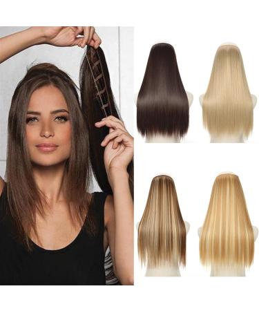 Hair Extensions Invisible Wire Hair Extensions Straight Synthetic Clip in Heat Resistant Hairpiece Natural Straight Hair Extensions for Women Hair Pieces(SQ66 6H613 22inches) 22inches SQ66 6H613 - Buy Online on GoSupps.com