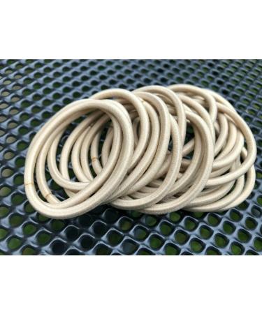 WROLY 4mm Elastic Hair Bands for Women and Girls - Beige 50-Pcs - Buy Online on GoSupps.com