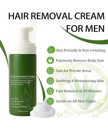 Cr me d pilatoire pour hommes formul e l'aloe vera naturel une mousse d pilatoire douce et rapide pour le visage et le corps. Hydratante et non collante - Buy Online on GoSupps.com