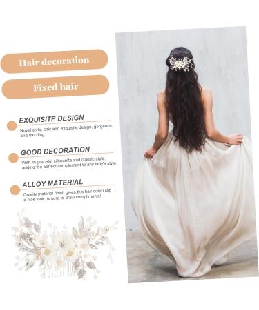 MAGICLULU 1pc Hair Comb Bridal Headpiece Hair Accessories for Prom Hair Accessories for Women Wedding Hair Accessories for Brides Gold Hair Clips Women's Rhinestones Accessories Flower Alloy - Buy Online on GoSupps.com