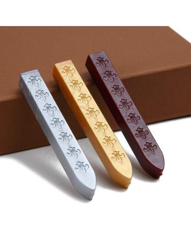 Mingting Wax Seal Stamp Kit Mingting Classical Old-Fashioned Antique Wax Stamp Seal Kit Initial Letters Alphabet Set Gift Box with Vintage Wooden Handle and Brass Color Head(S) - Buy Online on GoSupps.com