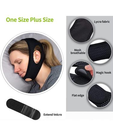 Anti Snore Chin Strap for Men and Women - Breathable & Adjustable Snoring Solution - Stop Snoring Head Band for Better Sleep (Black) - Buy Online on GoSupps.com