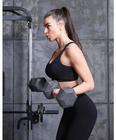 RUNNING GIRL Women's High Impact Racerback Sports Bra - Black, Large - Buy Online on GoSupps.com