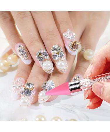 12 Pcs Rhinestone Picker Wax Replacement Tips for Nail Dotting Pen - Pink - Buy Online on GoSupps.com