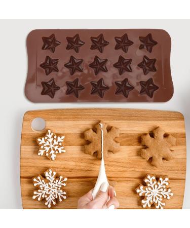 MAGICLULU 1 Set Chocolate Mold Ice Cube Gum Star Pie Pans Animal Stencils Star Shaped Candy Silicone Molds Silicone Ice Cube Molds Star Pasties Crayon Mold Baking Supplies Cake Silica Gel 21x10.5cm Brown - Buy Online on GoSupps.com