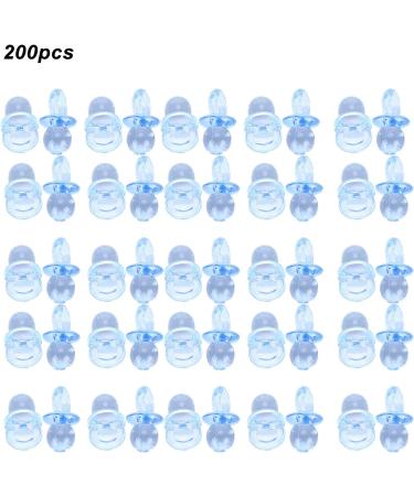 200pcs Acrylic Pacifier Baby Nipples - Baptism & Birthday Gift Decorations (Blue) - High Gloss Transparent - Buy Online on GoSupps.com