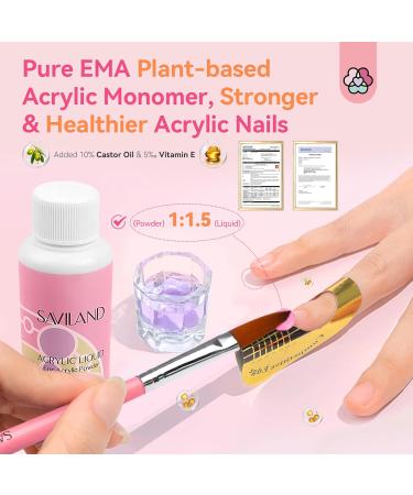 SAVILAND Acrylic Nail Kit with Drill - Complete Professional Set for Beginners | Acrylic Powder Monomer Gel Polish & UV Light | Perfect Gift for Home Salon - Buy Online on GoSupps.com