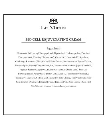 Le Mieux Bio Cell Rejuvenating Cream - Triple Peptide Facial Moisturizer with Hyaluronic Acid, Squalane, and Rose Hip - Day & Night Face Cream (1.75 oz / 52 ml) - Buy Online on GoSupps.com