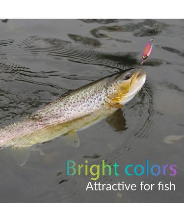 THKFISH Fishing Spoons Trout Lures Single Hook for Bass Pike Walleye - 5Pcs 5g (1/6oz) - Buy Online on GoSupps.com
