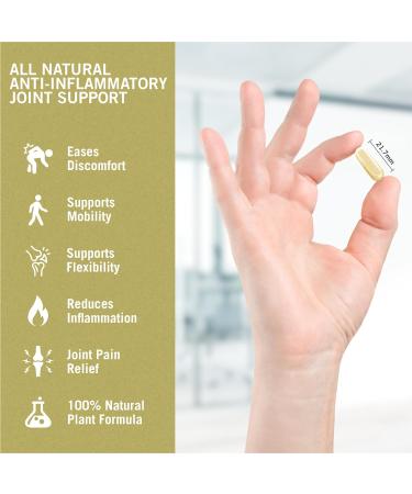 Boswellia Serrata Turmeric & Black Pepper Capsules - Joint Care Supplements for Men & Women. Natural Anti-Inflammatory - 90 Capsules - Buy Online on GoSupps.com