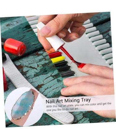 NOLITOY Nail Color Palette - 8 Pcs Resin Agate Nail Polish Palette | Assorted Colors | Perfect for Art & Design | International Shipping Available - Buy Online on GoSupps.com