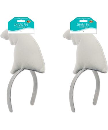 Beistle Plush Shark Fin Headbands - Under The Sea Party Supplies - Gray - Buy Online on GoSupps.com