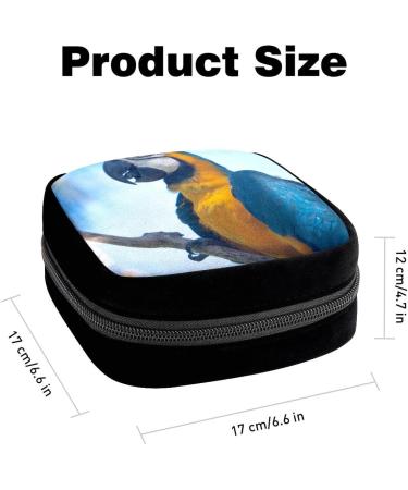 GIAPB Period Bag - Tropical Animal Parrot Bird Color3504 | Sanitary Napkin Storage & Makeup Pouch - Buy Online on GoSupps.com